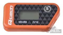 měřič motohodin bezdrátový s nulovatelným počítadlem, Q-TECH (oranžový)