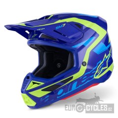 přilba SUPERTECH S-M7 DEED, ALPINESTARS (modrá/žlutá fluo) 2026