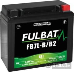 baterie 12V, YB7L-B/B2  GEL, 12V, 8Ah, 100A, bezúdržbová GEL technologie 136x76x130 FULBAT (aktivovaná ve výrobě)