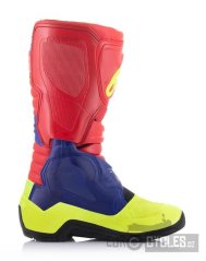 boty TECH 3, ALPINESTARS (červená/modrá/žlutá fluo/černá) 2026