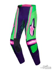 kalhoty TECHSTAR NOMUR, ALPINESTARS (tmavě fialová/zelená/růžová fluo) 2026
