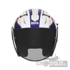 přilba N130 Myst, NOX (bílá,modrá,červená) 2025