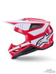 přilba S-M3 HEAT, ALPINESTARS (červená/bílá/černá) 2026