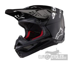 přilba SUPERTECH S-M10 FLOOD, ALPINESTARS (černá/tmavě šedá matná) 2026