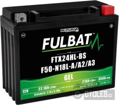 baterie 12V, YTX24HL-BS / F50-N18L-A3 GEL, 21Ah, 350A, bezúdržbová GEL technologie 205x87x162 FULBAT (aktivovaná ve výrobě)