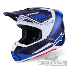 přilba SUPERTECH S-M7 RISE, ALPINESTARS (modrá/bílá) 2026