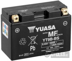 motobaterie 12V, YT9B, 8,4Ah, 120A, bezúdržbová MF AGM 150x70x105, YUASA originál (aktivovaná ve výrobě)