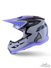 přilba S-M3 edice JETT LAWRENCE, ALPINESTARS (šedá/fialová/černá) 2026