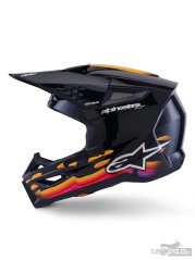 přilba S-M3 FORCE, ALPINESTARS (černá/žlutá/červená/bílá) 2026