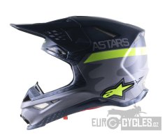 přilba SUPERTECH S-M10 limitovaná edice AMS, ALPINESTARS (šedá/bílá/žlutá fluo/černá)