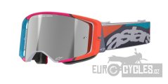 brýle SUPERTECH STREAM, ALPINESTARS (šedá/multicolor, zrcadlové stříbrné plexi) 2025