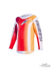 dres FLUID PORTL YOUTH, ALPINESTARS, dětské (červená/oranžová/světle šedá) 2026