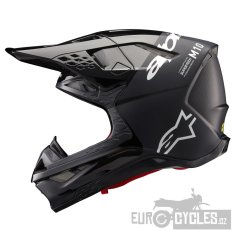 přilba SUPERTECH S-M10 FLOOD, ALPINESTARS (černá/tmavě šedá matná) 2026