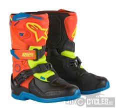 boty TECH 3S KIDS, ALPINESTARS, dětské (oranžová fluo/modrá/žlutá fluo/černá) 2026