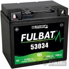 baterie 12V, 53034 GEL, 30Ah, 300A, bezúdržbová GEL technologie 178x123x166 FULBAT (aktivovaná ve výrobě)
