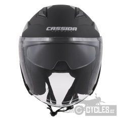 přilba Jet Tech Corso, CASSIDA (černá matná/šedá)