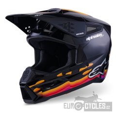 přilba S-M3 FORCE, ALPINESTARS (černá/žlutá/červená/bílá) 2026