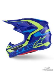 přilba SUPERTECH S-M7 DEED, ALPINESTARS (modrá/žlutá fluo) 2026