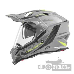 přilba N312 TRACK, NOX (šedá, žlutá fluo) 2026
