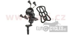 kompletní sestava držáku X-Grip s uchycením do krku řízení motocyklu, RAM Mounts