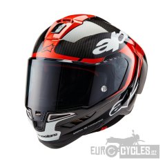 přilba SUPERTECH R10 ELEMENT, ALPINESTARS (karbon/červená fluo/bílá) 2026