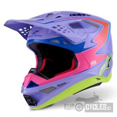 přilba SUPERTECH S-M10 edice JETT LAWRENCE R01, ALPINESTARS (fialová/růžová fluo/žlutá fluo) 2026