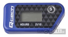 měřič motohodin bezdrátový s nulovatelným počítadlem, Q-TECH (modrý)