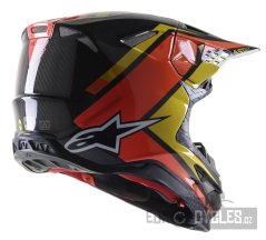 přilba SUPERTECH S-M10 CARBON META2, ALPINESTARS (černá/žlutá/oranžová lesklá)