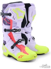 boty TECH 10 SUPERVENTED, ALPINESTARS (fialová/žlutá fluo/růžová) 2026