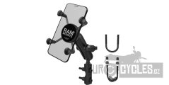 kompletní sestava držáku X-Grip s uchycením na objímku brzdové/spojkové páčky/řidítka motocyklu, RAM Mounts