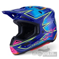 přilba SUPERTECH S-M7 CAST, ALPINESTARS (modrá/růžová/žlutá fluo) 2026
