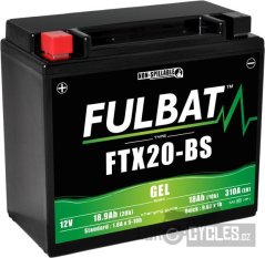 baterie 12V, YTX20-BS GEL, 12V, 18Ah, 310A, bezúdržbová GEL technologie 175x87x155 FULBAT (aktivovaná ve výrobě)
