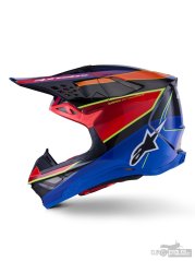 přilba SUPERTECH S-M10 ERA, ALPINESTARS (modrá/červená/žlutá fluo) 2026