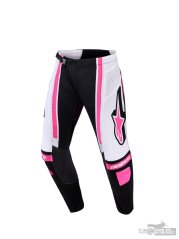 kalhoty STELLA TECHSTAR NOMUR, ALPINESTARS, dámské (černá/bílá/růžová) 2026