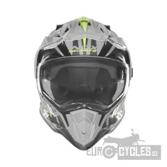 přilba N312 TRACK, NOX (šedá, žlutá fluo) 2026