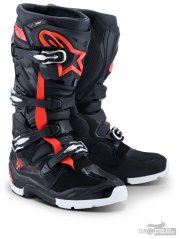 boty TECH 7 ENDURO DRYSTAR, ALPINESTARS (černá/červená fluo/bílá) 2026