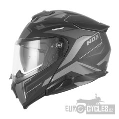 přilba N967 CONQUER, NOX (černá matná, stříbrná) 2026