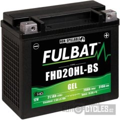 baterie 12V, YTX20HL-BS GEL  (Harley.D), 20Ah, 310A, bezúdržbová GEL technologie 175x87x155 FULBAT (aktivovaná ve výrobě)
