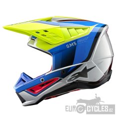 přilba S-M5 SAIL, ALPINESTARS (žlutá fluo/modrá/stříbrná) 2026