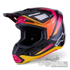 přilba SUPERTECH S-M7 RISE, ALPINESTARS (černá/žlutá/růžová fluo) 2026
