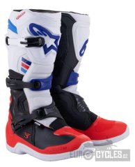 boty TECH 3, ALPINESTARS (bílá/černá/modrá/červená) 2026