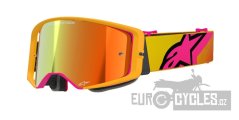 brýle SUPERTECH CORP, ALPINESTARS (žlutá/růžová, zrcadlové červené plexi) 2026