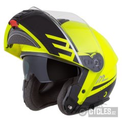 přilba Modulo 2.1 Compass, CASSIDA (žlutá fluo/černá/stříbrná/červená, plexi s přípravou pro Pinlock) 2026