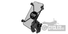 kompletní sestava držáku pro velké mobilní telefony X-Grip se "Snap-Link Tough-Claw" upínaním na řidítka, RAM Mounts