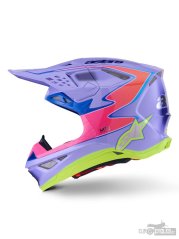 přilba SUPERTECH S-M10 edice JETT LAWRENCE R01, ALPINESTARS (fialová/růžová fluo/žlutá fluo) 2026