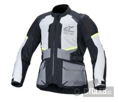 bunda ANDES AIR DRYSTAR, ALPINESTARS (světle šedá/tmavě šedá/černá/žlutá fluo) 2026