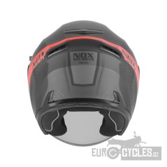 přilba N130 EKTO, NOX (černá matná, červená) 2026