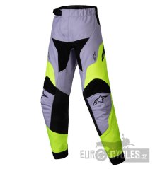 kalhoty RACER VEIL KIDS, ALPINESTARS, dětské (šedá/žlutá fluo) 2025