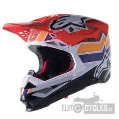 přilba SUPERTECH S-M10 edice TROY LEE DESIGNS, ALPINESTARS (oranžová/žlutá/fialová/bílá/černá)