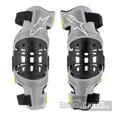 kolenní ortézy BIONIC-7, ALPINESTARS (stříbrná/žlutá fluo, pár)